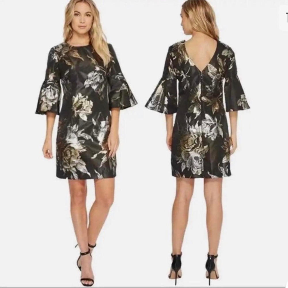 NWT Trina Turk metallic floral dress